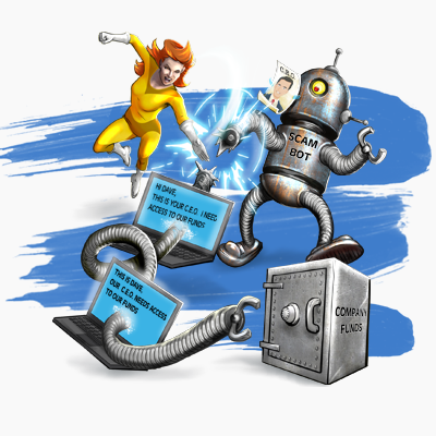 CEO scams Little Black Book of Scams graphic